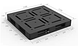 Resin recycled pallet TH-D4-1111 surface